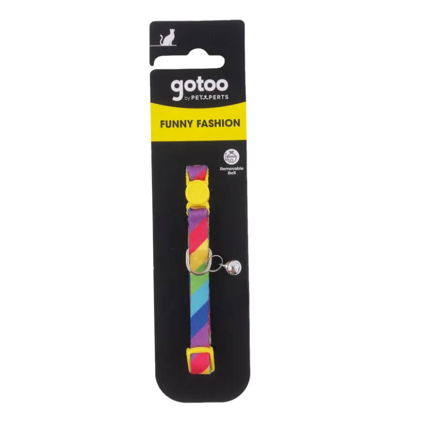 Gotoo Coleira nylon colorida para gatos