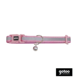 Gotoo Coleira nylon rosa para gatos