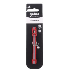 Gotoo Coleira nylon vermelha para gatos