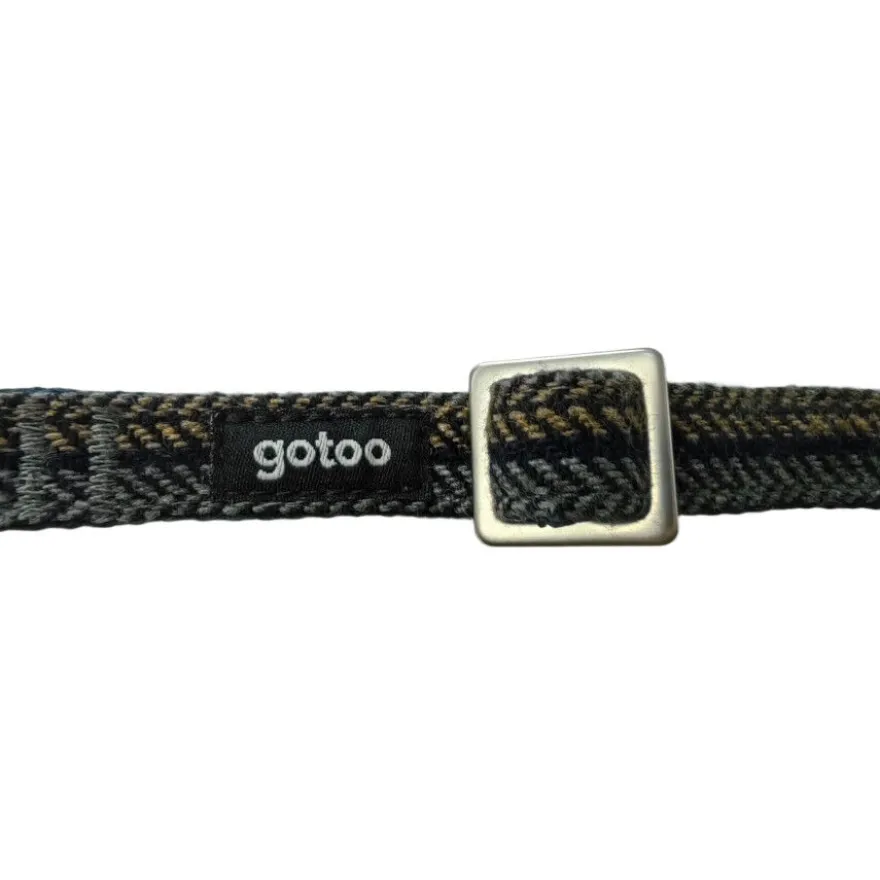 Gotoo Coleira tweed azul para cães