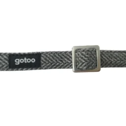 Gotoo Coleira tweed cinza para cães