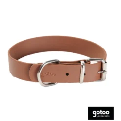 Gotoo Coleira vegan castanho para cães