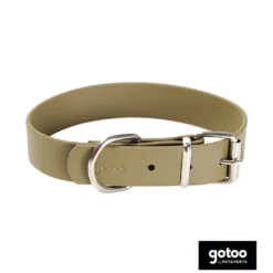 Gotoo Coleira vegan verde oliva para cães