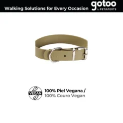 Gotoo Coleira vegan verde oliva para cães