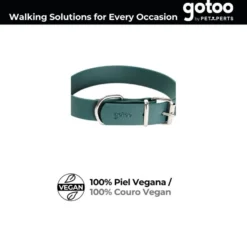 Gotoo Coleira vegan verde para cães