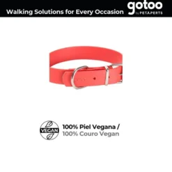 Gotoo Coleira vegan vermelha para cães