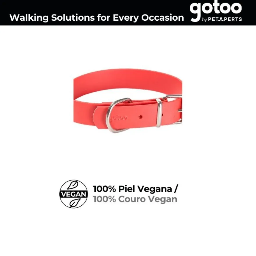 Gotoo Coleira vegan vermelha para cães