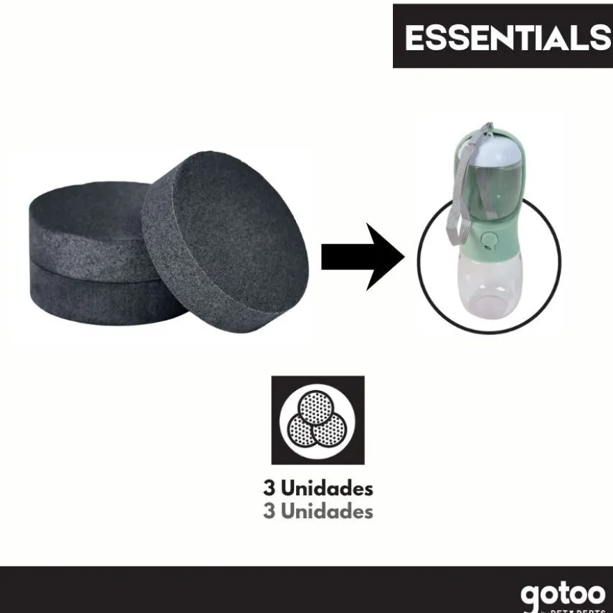 Gotoo Filtro para Garrafa 2 em 1 para cães e gatos