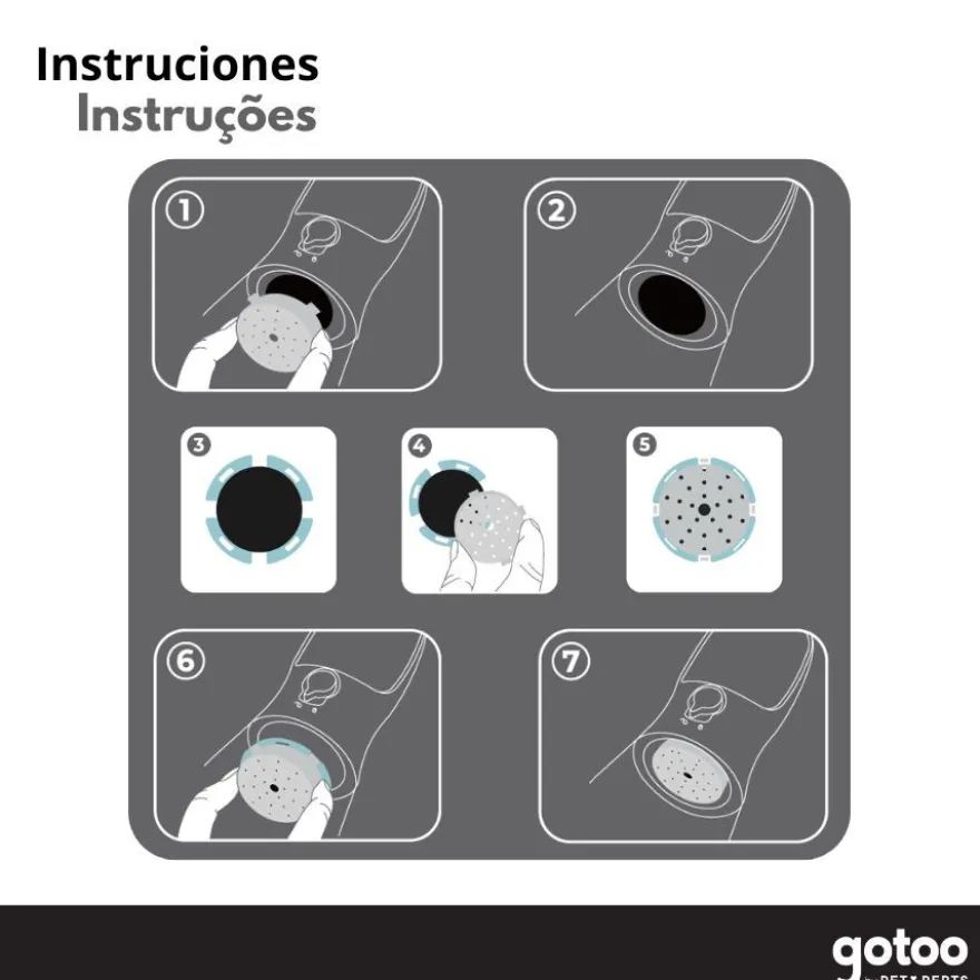 Gotoo Filtro para Garrafa 2 em 1 para cães e gatos