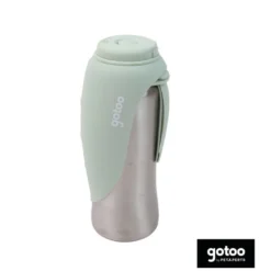 Gotoo Garrafa Bebedouro Portátil em Aço Inoxidável Verde para cães