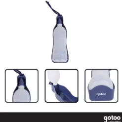 Gotoo Garrafa Bebedouro Portátil em Plástico Azul para cães e gatos