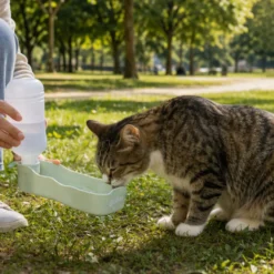 Gotoo Garrafa Bebedouro Portátil em Plástico Verde para cães e gatos