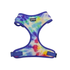 Gotoo Peitoral ajustável estampado azul tie-dye para cão