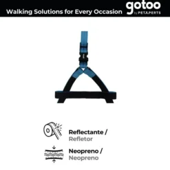 Gotoo Peitoral azul de nylon refletor para cães