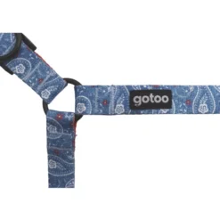 Gotoo Peitoral azul estampado caxemira para cães