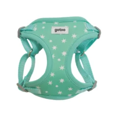 Gotoo Peitoral estampado estrelas verde menta para cães