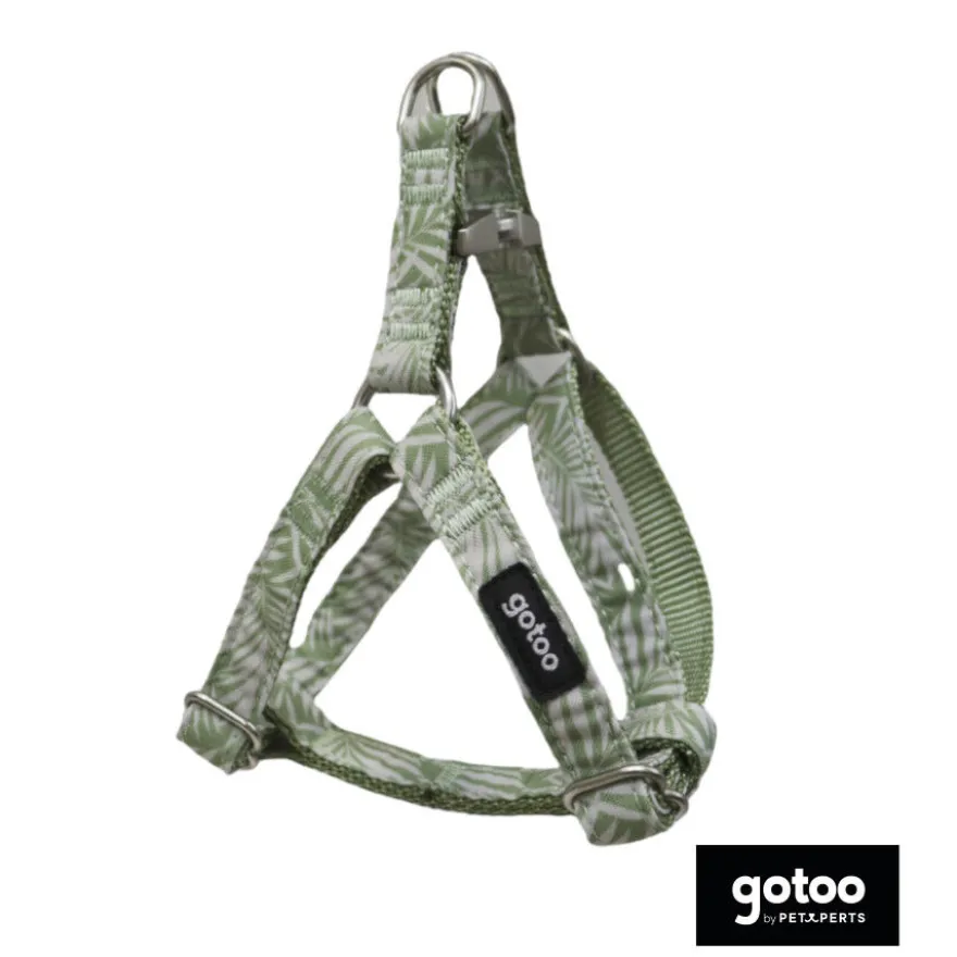Gotoo Peitoral estampado folhas para cães