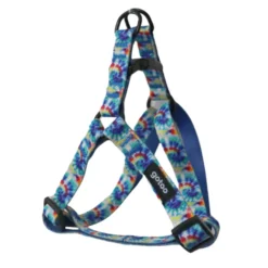 Gotoo Peitoral estampado tie-dye azul para cão