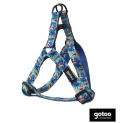 Gotoo Peitoral estampado tie-dye azul para cão