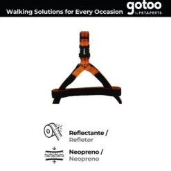 Gotoo Peitoral nylon laranja reflexivo para cães
