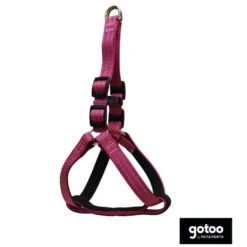 Gotoo Peitoral rosa de nylon reflexivo para cães
