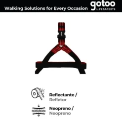 Gotoo Peitoral vermelho de nylon refletor para cães