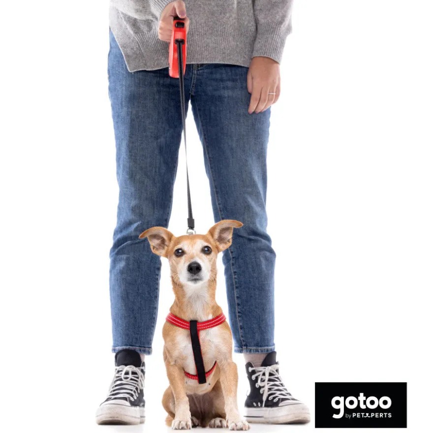 Gotoo Peitoral vermelho de nylon refletor para cães