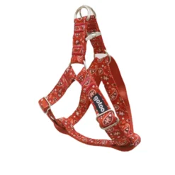 Gotoo Peitoral vermelho estampado caxemira para cães
