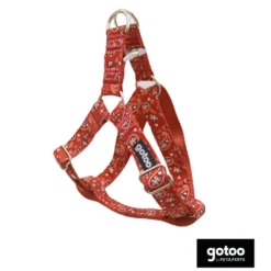 Gotoo Peitoral vermelho estampado caxemira para cães