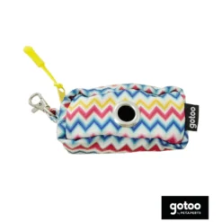 Gotoo Porta-sacoscom estampado de riscas zig-zag para cães