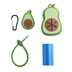 Gotoo Porta-sacos de silicone avocado para cães