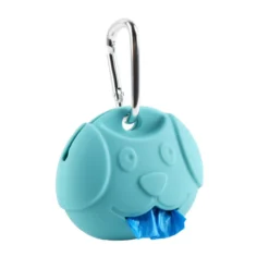 Gotoo Porta sacos de silicone azul para cães