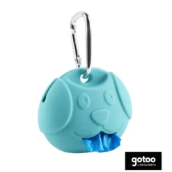 Gotoo Porta sacos de silicone azul para cães