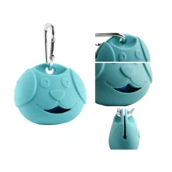 Gotoo Porta sacos de silicone azul para cães