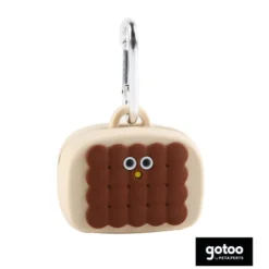 Gotoo Porta-sacos de silicone castanho para cães