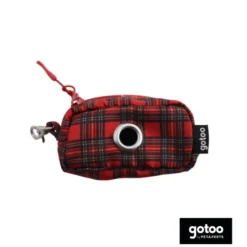 Gotoo Porta-sacos estampado vermelho para cães