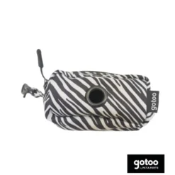 Gotoo Porta sacos estampado zebra para cães