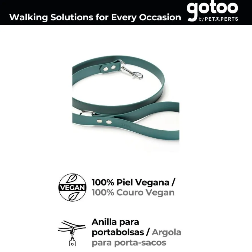 Gotoo Trela Biothane verde para cães