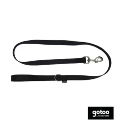 Gotoo Trela de nylon preta para cães