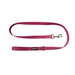 Gotoo Trela de nylon refletiva rosa para cães