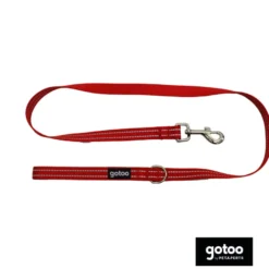 Gotoo Trela de nylon refletora vermelha para cães