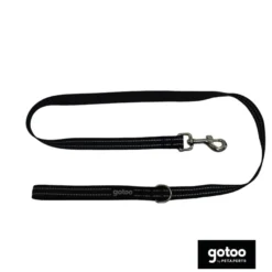 Gotoo Trela de nylon reflexiva preta para cães