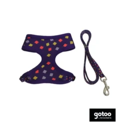 Gotoo Trela e peitoral estampado geométrico para gatos
