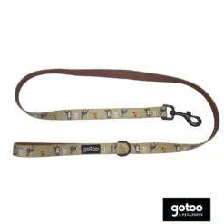 Gotoo Trela estampada castanha para cães