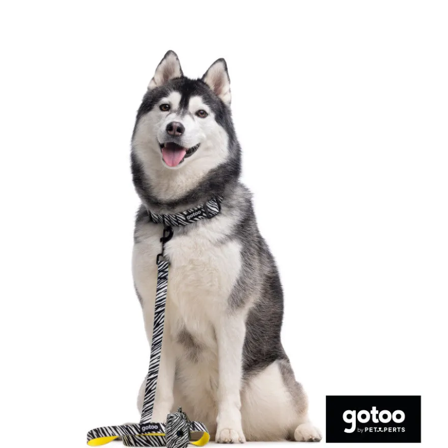 Gotoo Trela estampada zebra para cães