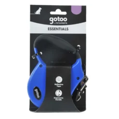 Gotoo Trela extensível azul para cães