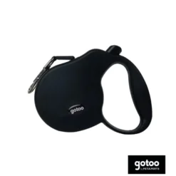 Gotoo Trela extensível preta para cães