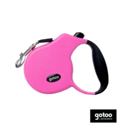 Gotoo Trela extensível rosa para cães