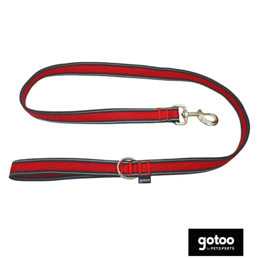 Gotoo Trela mesh vermelha refletora para cães
