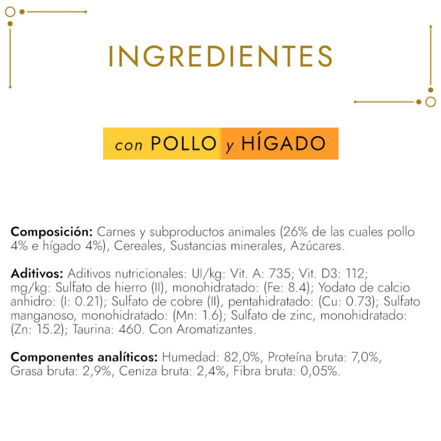 Gourmet Gold Alimento húmido de frango e fígado para gatos